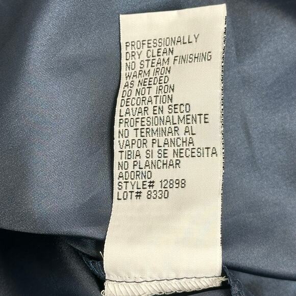 NWT R&M Richards Navy Blue Evening Cocktail Beaded Dress Womens Petite Size 16P - Picture 11 of 12